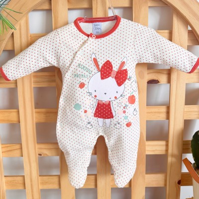 Macacão Malha Trape Zape - Coelhinha Adoro Frutas - Ferrugem e Off White